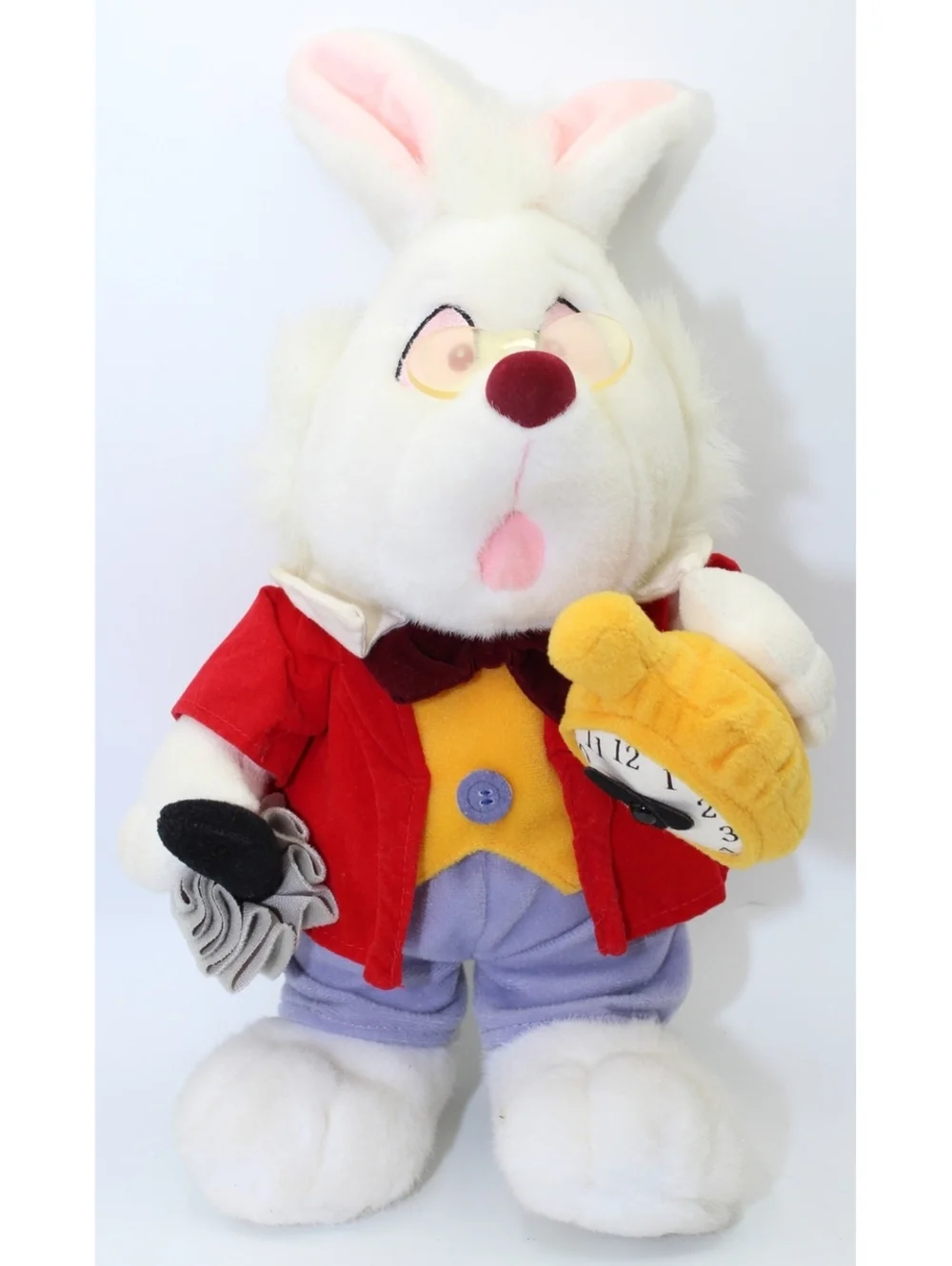 Vintage Disney Store Alice in Wonderland White Rabbit Plush Stuffed Animal 12